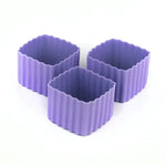 Load image into Gallery viewer, (3pc) Little Lunch Box Co, Bento Cups, Square, Purple - Healthy Snacks NZ
