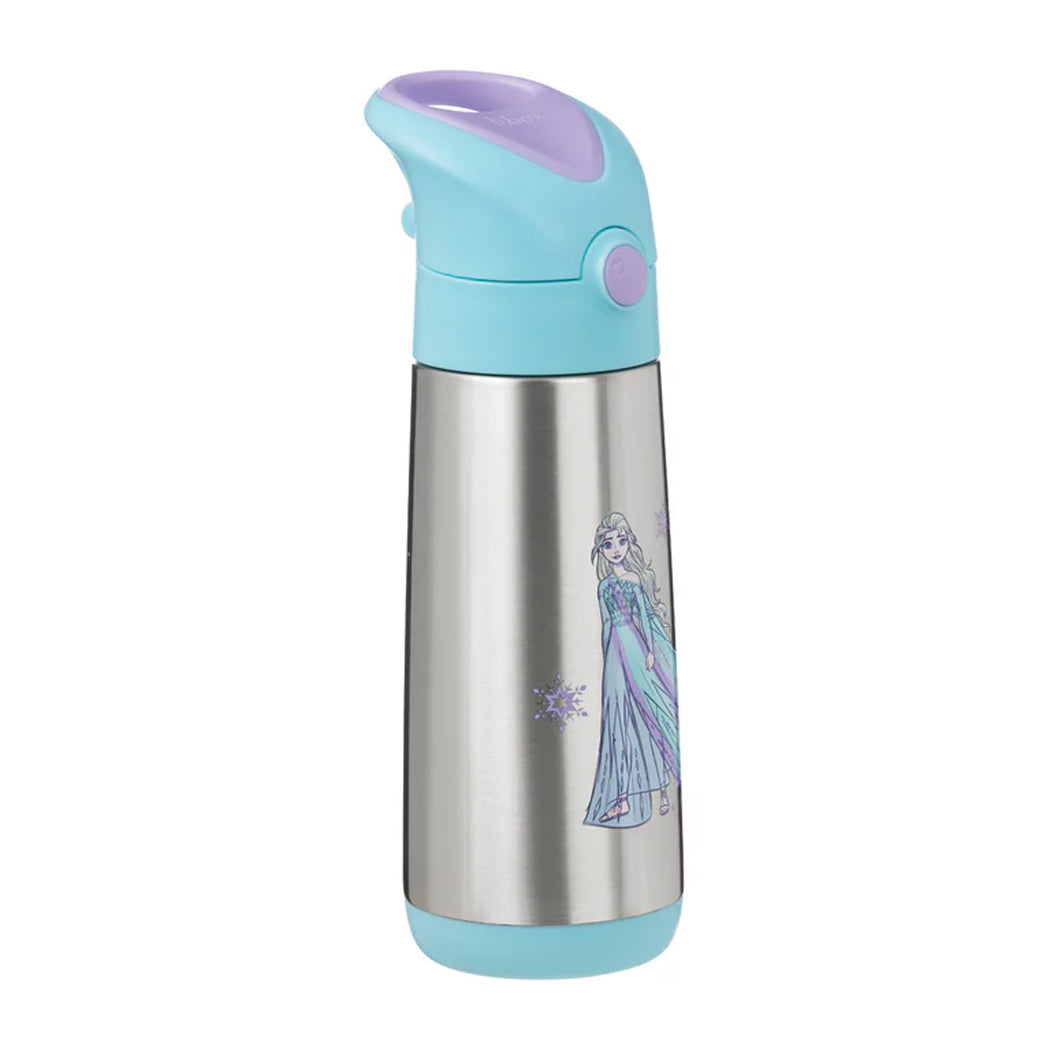 Children's water bottle with Elsa from Frozen on a white background