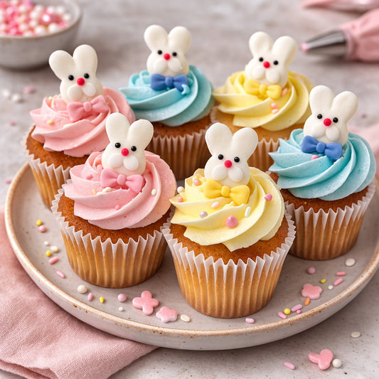 (6pk) Easter Icing Decorations Bunny Bunch