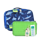 Load image into Gallery viewer, Go Green Lunchbox Set, Shark Frenzy - Healthy Snacks NZ
