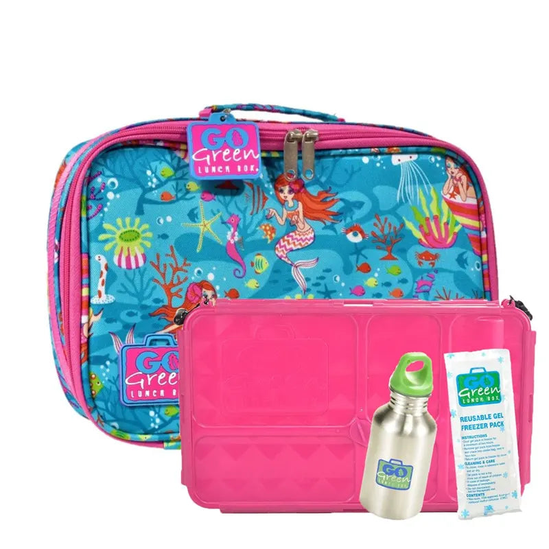 Go Green Lunchbox Set, Mermaid Paradise - Healthy Snacks NZ