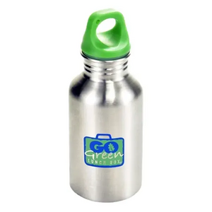 Go Green Stainless Steel Bottle, 240ml - Healthy Snacks NZ