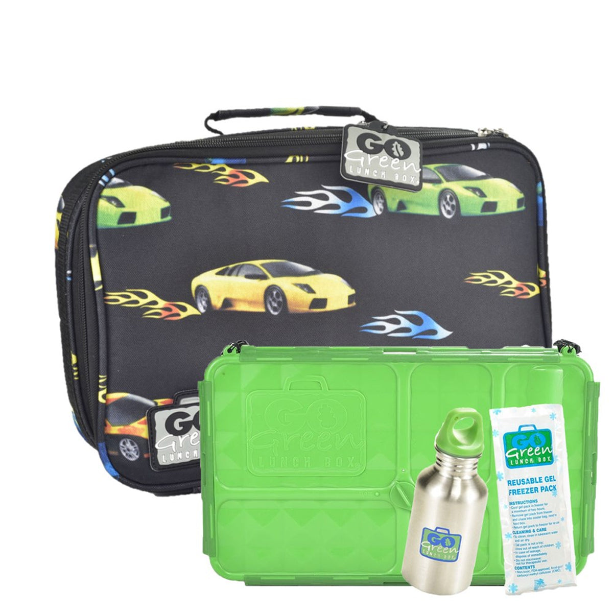 Go Green Lunchbox Set, Fast Flames - Healthy Snacks NZ