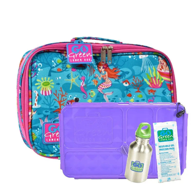 Go Green Lunchbox Set, Mermaid Paradise - Healthy Snacks NZ