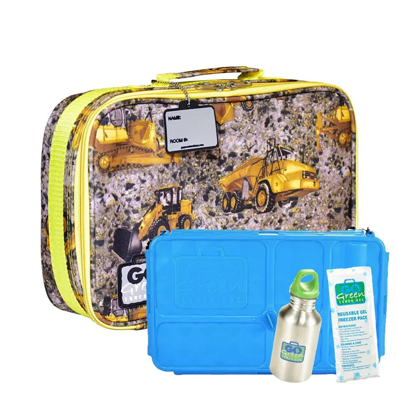 Green Lunchbox Set, Under Construction - Healthy Snacks NZ