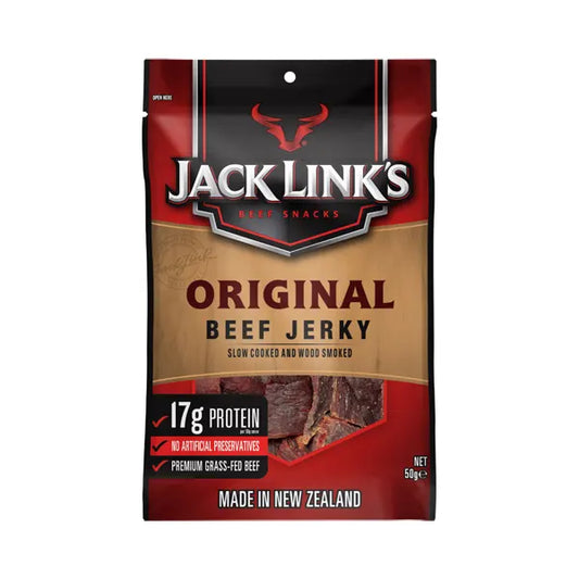 Jack Linkβs Beef Jerky, Original, 50g - Healthy Snacks NZ