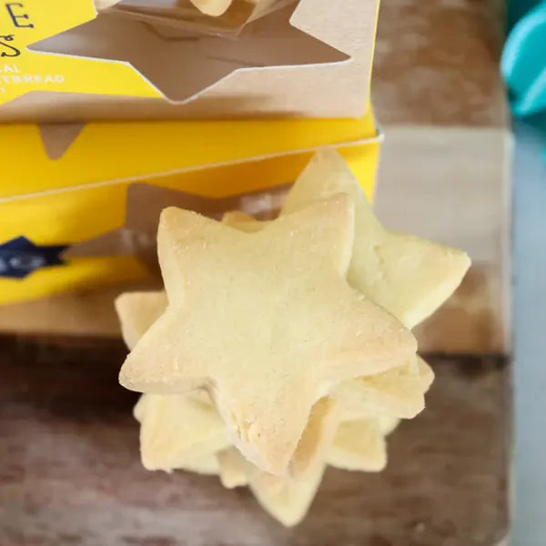 Molly Woppy, Christmas Shortbread Festive Stars, 130g - Healthy Snacks NZ