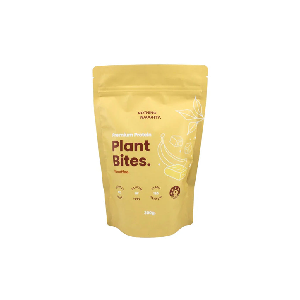 Yellow package of Plant Bites on a white background