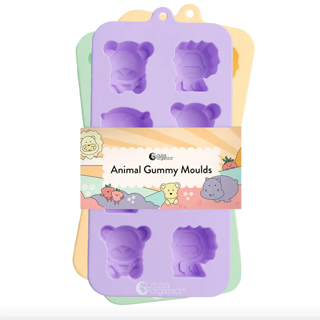 (3pc) Nutra Organics Silicone Animal Gummy Moulds - Healthy Snacks NZ