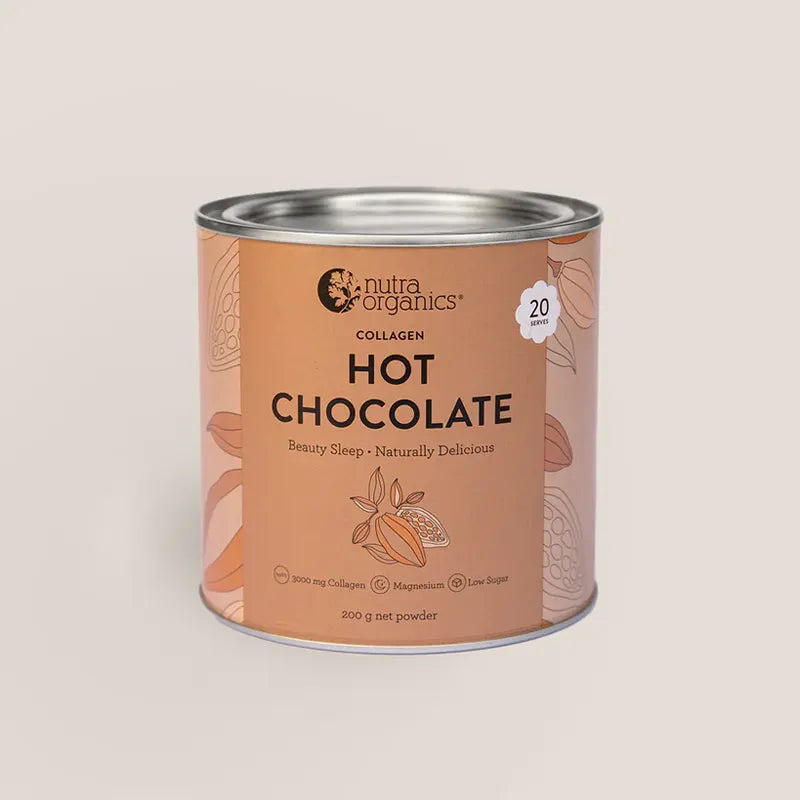 Nutra Organics Collagen Hot Chocolate, 200g - Healthy Snacks NZ