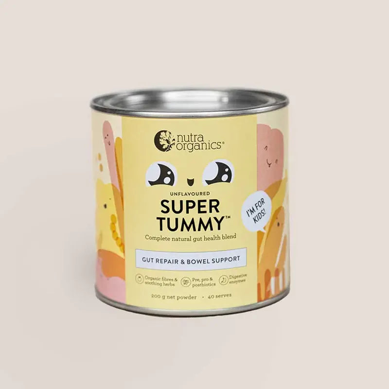 Nutra Organics, Super Tummy Powder, Unflavored, (GF/V), 200g - Healthy Snacks NZ