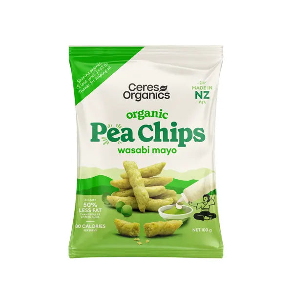Organic, NZ Made, Organic Pea Chips - Healthy Snacks NZ