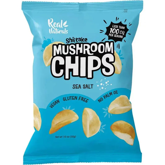 Real Naturals, Shiitake Mushroom Chips - Healthy Snacks NZ