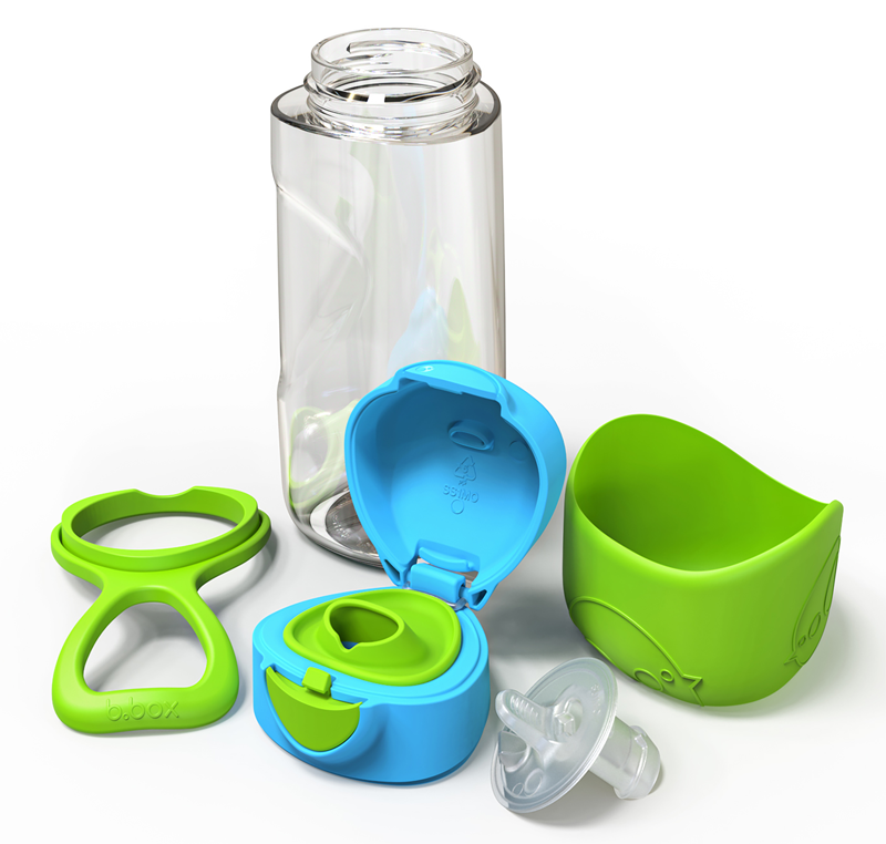 B.Box Sport Spout Bottle, 450ml, Multiple Colours - Healthy Snacks NZ