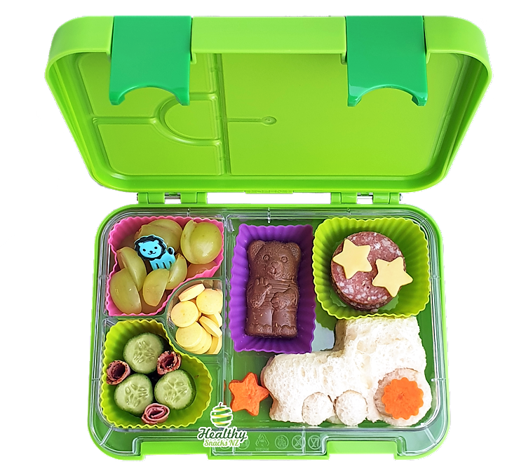 Leakproof Convertible Bento 6 Lunchbox, Green - Healthy Snacks NZ