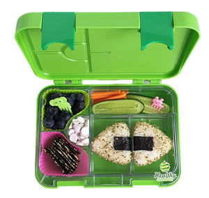 Leakproof Convertible Kids Bento 6 Lunchbox – Green - Healthy Snacks NZ - Buy Online NZ