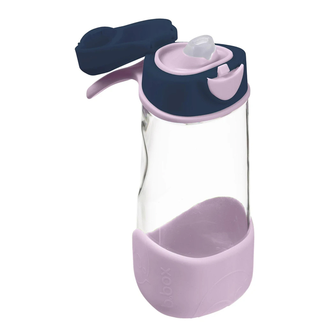 B.Box Sport Spout Bottle, 450ml, Indigo Rose - Healthy Snacks NZ