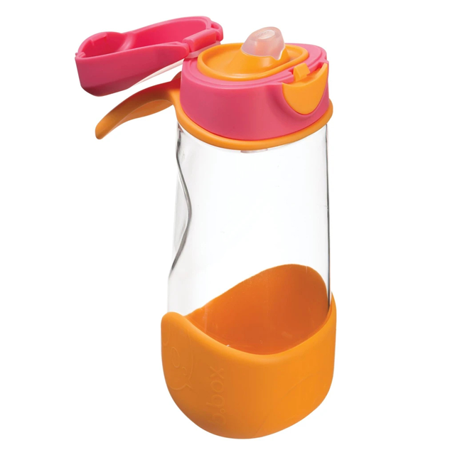 B.Box Sport Spout Bottle, 450ml, Strawberry Shake - Healthy Snacks NZ