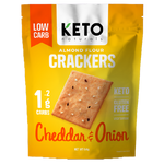 Load image into Gallery viewer, KETO Almond Flour Crackers, Cheddar &amp; Onion, 64g - Healthy Snacks NZ
