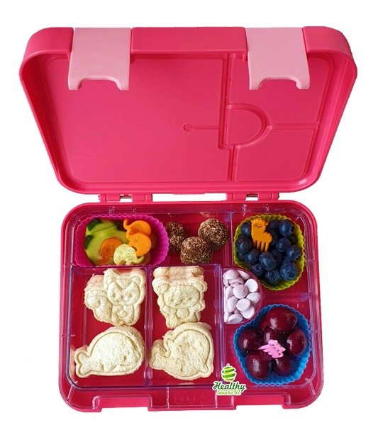 Maxi Leakproof Bento 6 Lunch box Pink - Healthy Snacks NZ