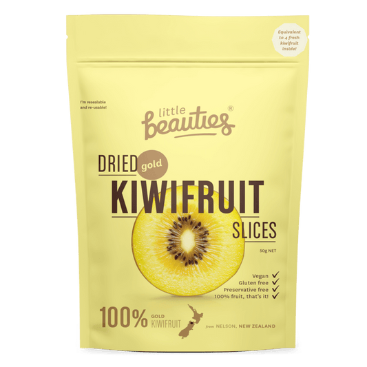 100% Dried NZ Gold Kiwifruit Slices, 50g - Healthy Snacks NZ