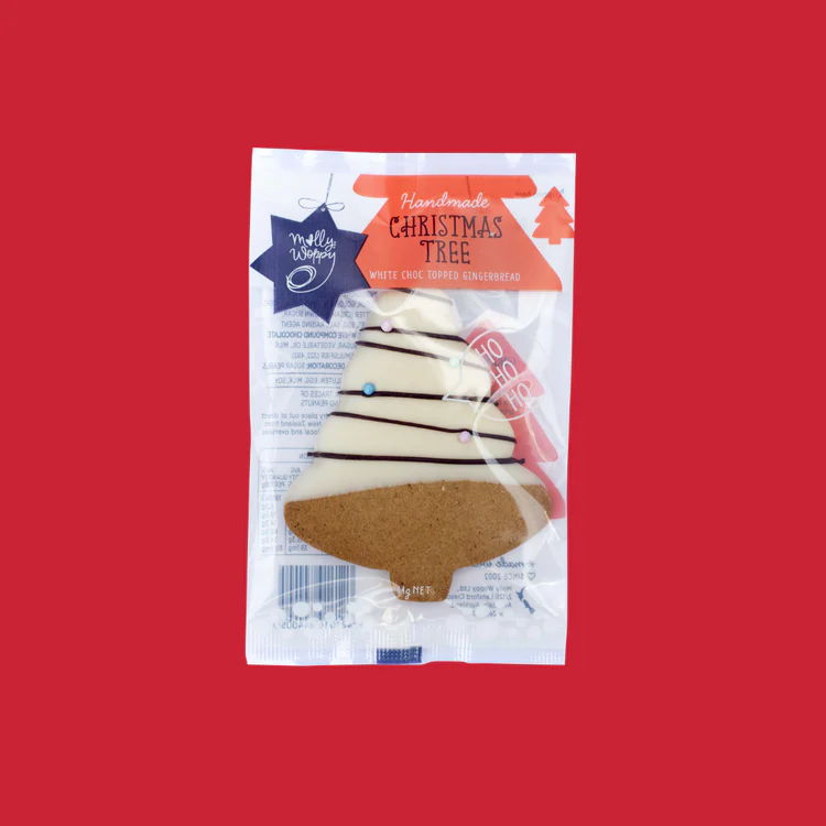 Molly Woppy, Handmade Gingerbread Christmas Tree, 44g - Healthy Snacks NZ