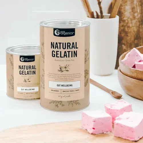 Nutra Organics, Natural Gelatin, 250g/500g - Healthy Snacks NZ