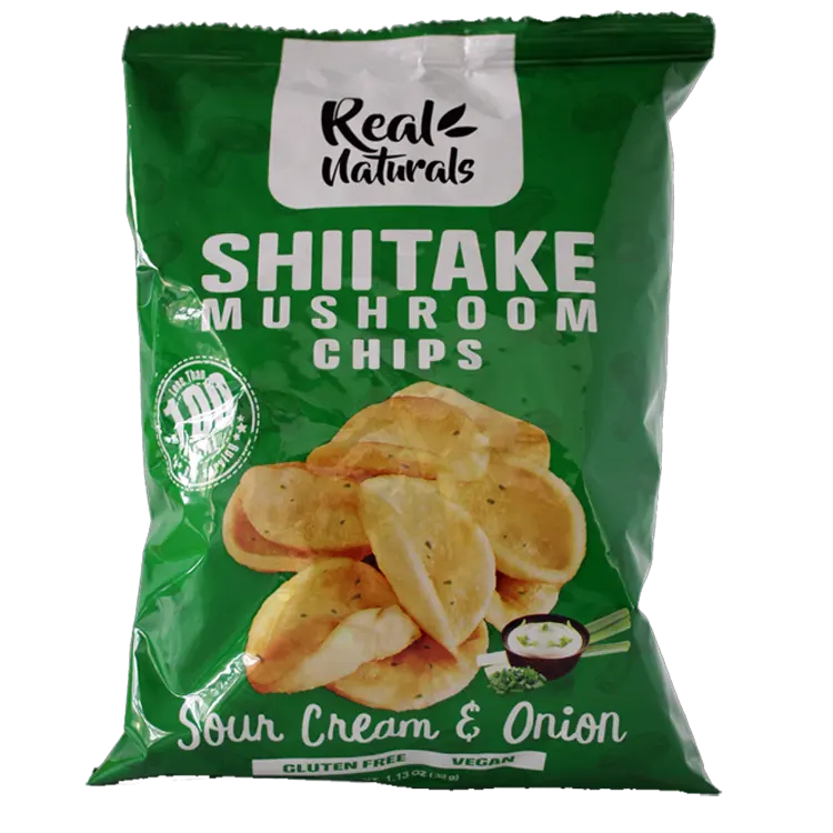 Real Naturals, Shiitake Mushroom Chips Vegan Healthy Snacks NZ