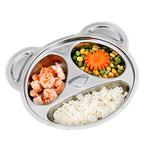 Load image into Gallery viewer, Stainless Steel Kids Divided Plate - Panda - Healthy Snacks NZ - Shop Online
