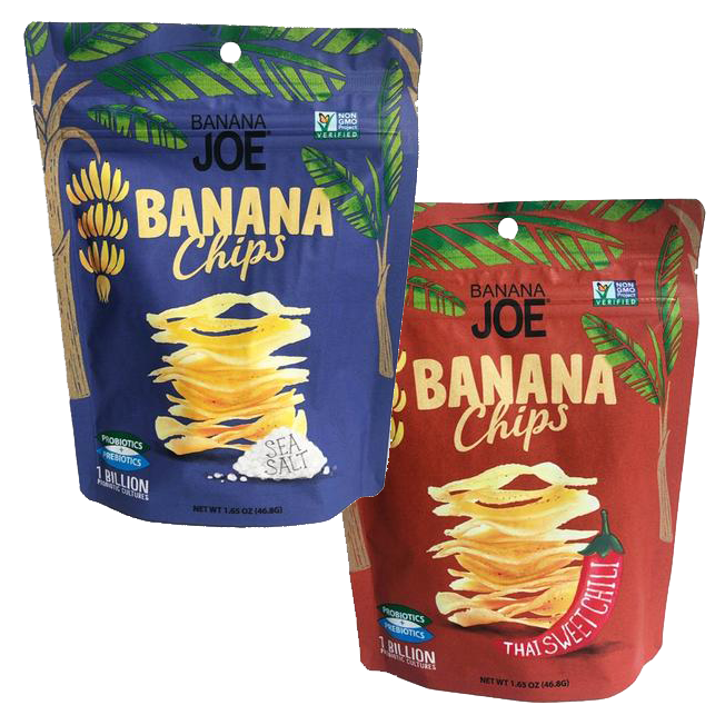 Banana Joe Probiotic Chips, Sea Salt/Sweet Chili, 47g - Healthy Snacks NZ