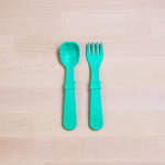 Load image into Gallery viewer, (2pc) Re-Play Utensils Aqua - Healthy Snacks NZ
