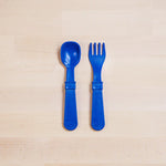 Load image into Gallery viewer, (2pc) Re-Play Utensils Navy Blue - Healthy Snacks NZ
