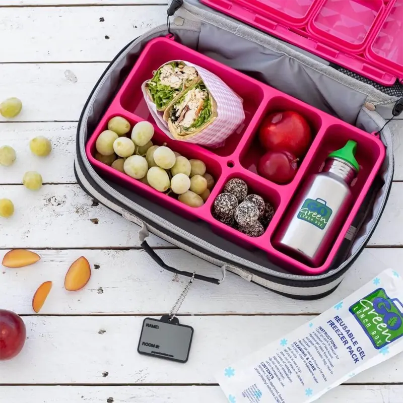 Reduce waste and keep your lunch fresh with the earth-friendly and durable Go Green lunch boxes & insulated lunch bags