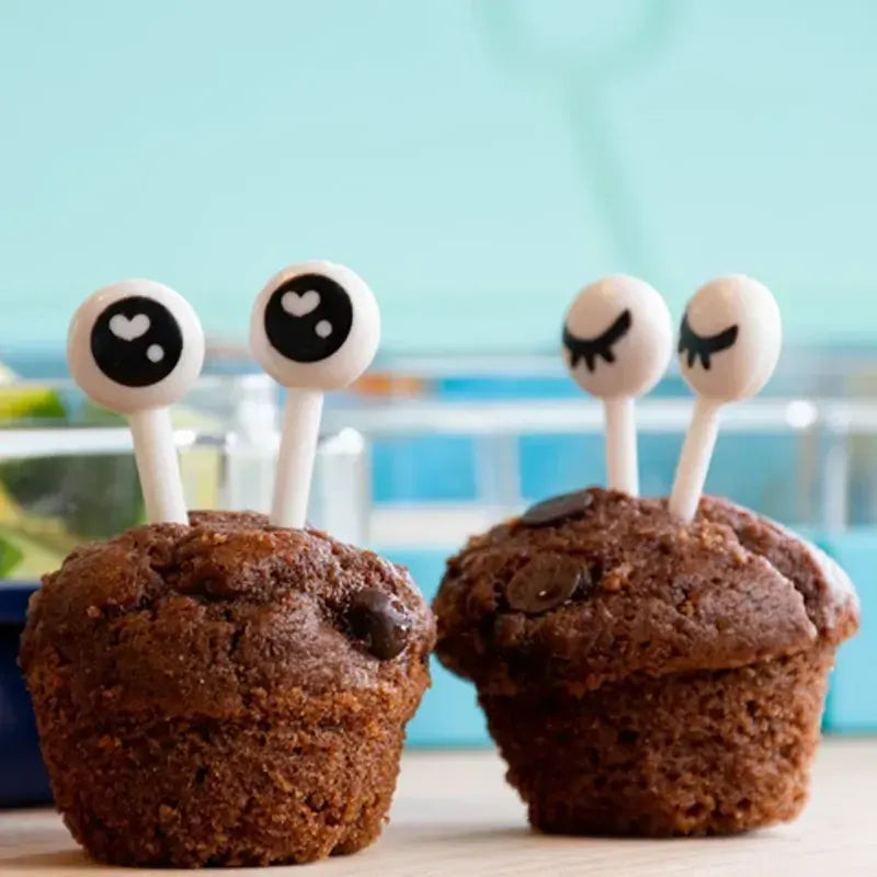 (10pc) Food Picks, Googly Eyes - Healthy Snacks NZ