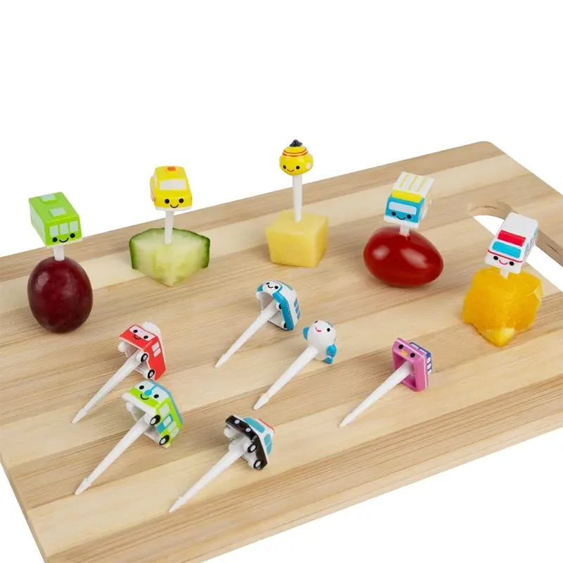 (11pc) 3D Food Picks, Transport - Healthy Snacks NZ