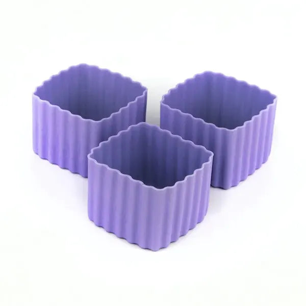 (3pc) Little Lunch Box Co, Bento Cups, Square, Purple - Healthy Snacks NZ