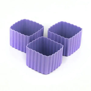 (3pc) Little Lunch Box Co, Bento Cups, Square, Purple - Healthy Snacks NZ