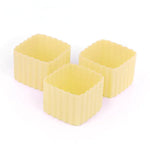 Load image into Gallery viewer, (3pc) Little Lunch Box Co, Bento Cups, Square, Yellow - Healthy Snacks NZ
