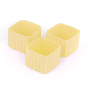 (3pc) Little Lunch Box Co, Bento Cups, Square, Yellow - Healthy Snacks NZ