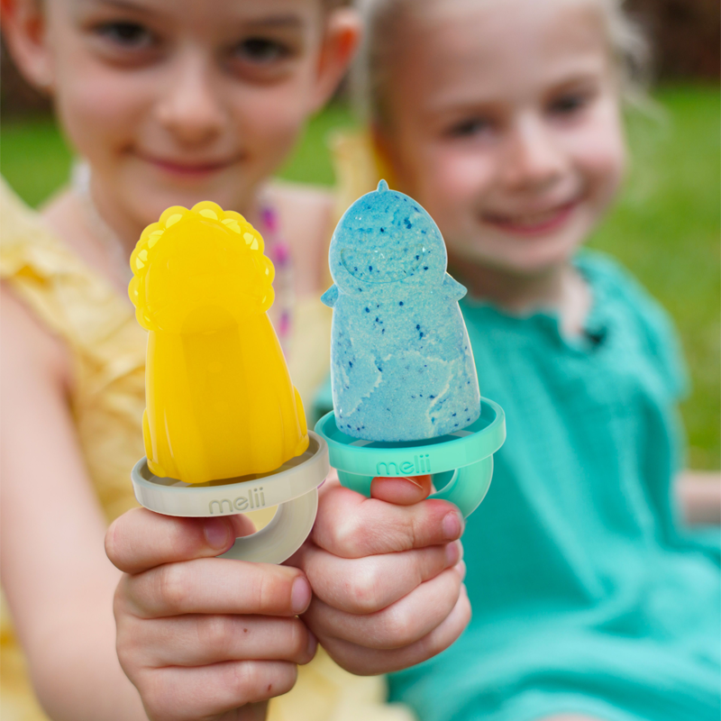 (6pc) Melii Animal Ice Pops with Tray - Healthy Snacks NZ