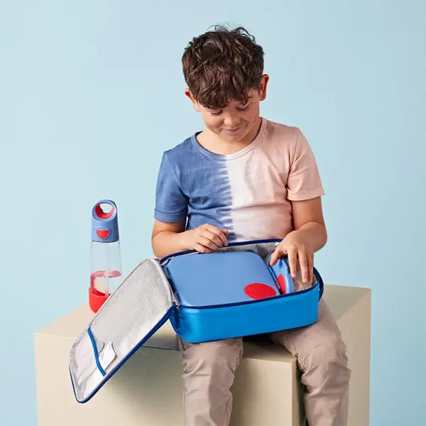 B.Box FLEXI Insulated Lunch Bag, Deep Blue/Morning Sky - Healthy Snacks NZ