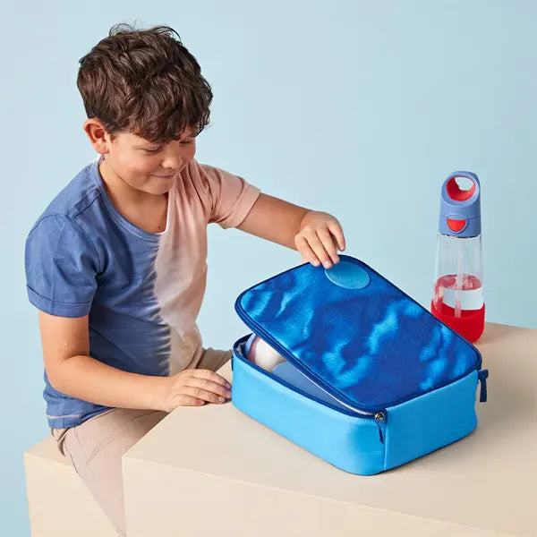 B.Box FLEXI Insulated Lunch Bag, Deep Blue/Morning Sky - Healthy Snacks NZ