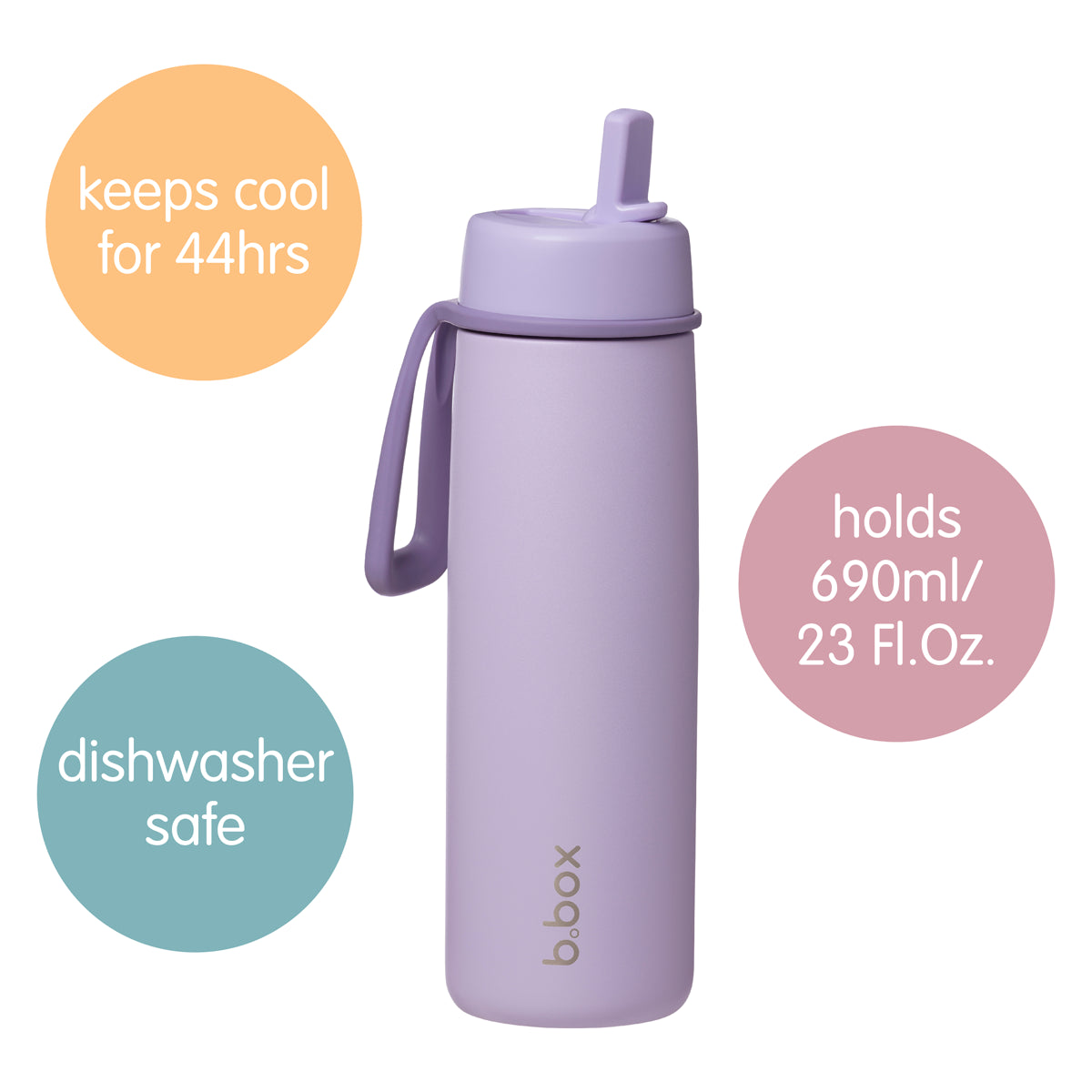 B.Box Insulated Flip-Top Bottle, 690ml - Healthy Snacks NZ