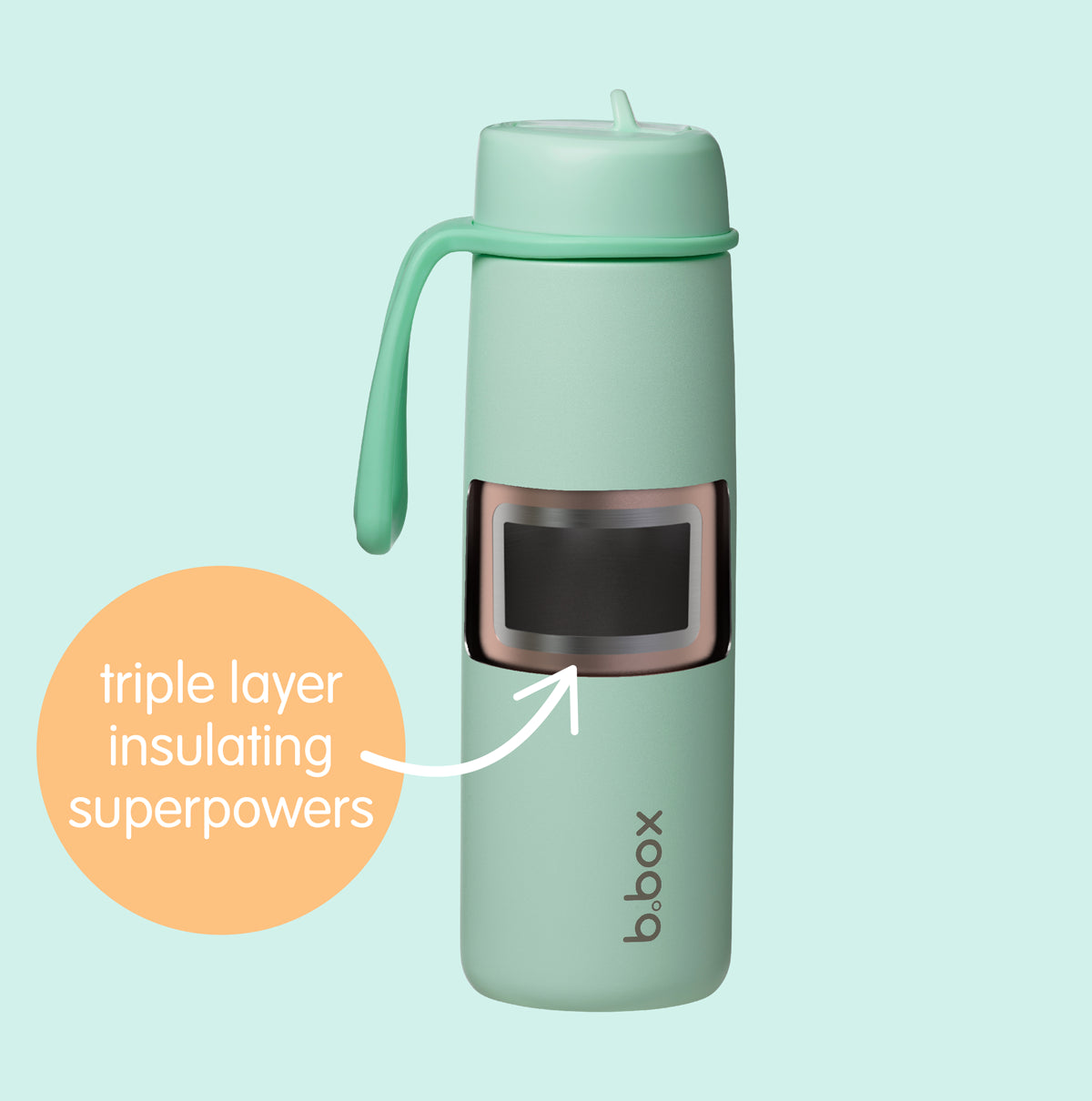 B.Box Insulated Flip-Top Bottle, 690ml - Healthy Snacks NZ