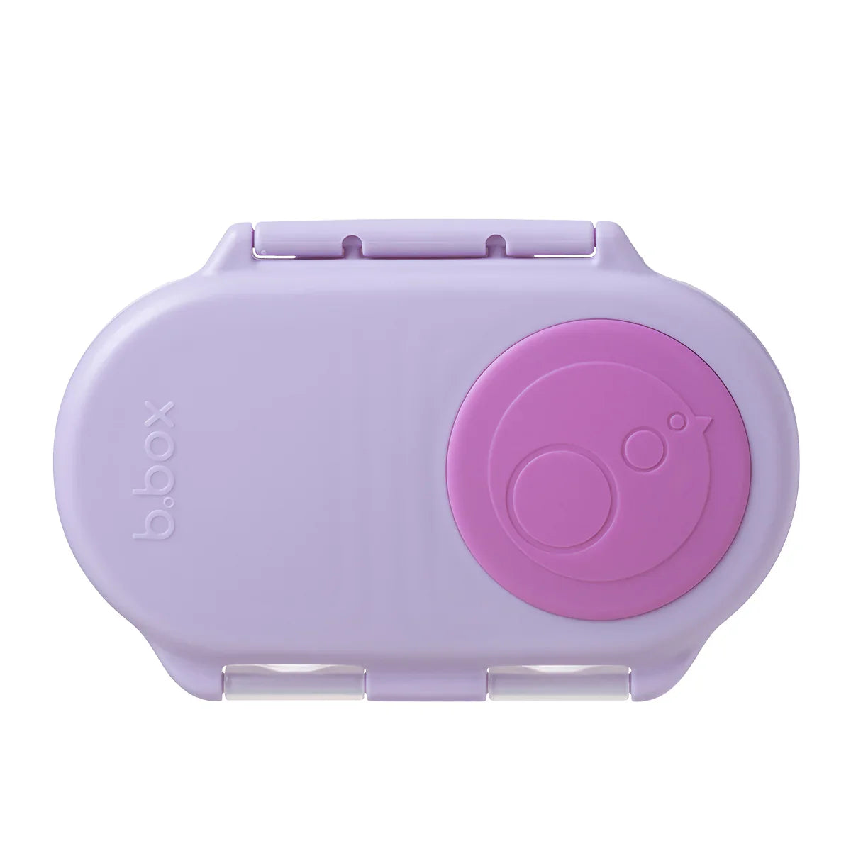 Purple and pink container with a logo on a white background