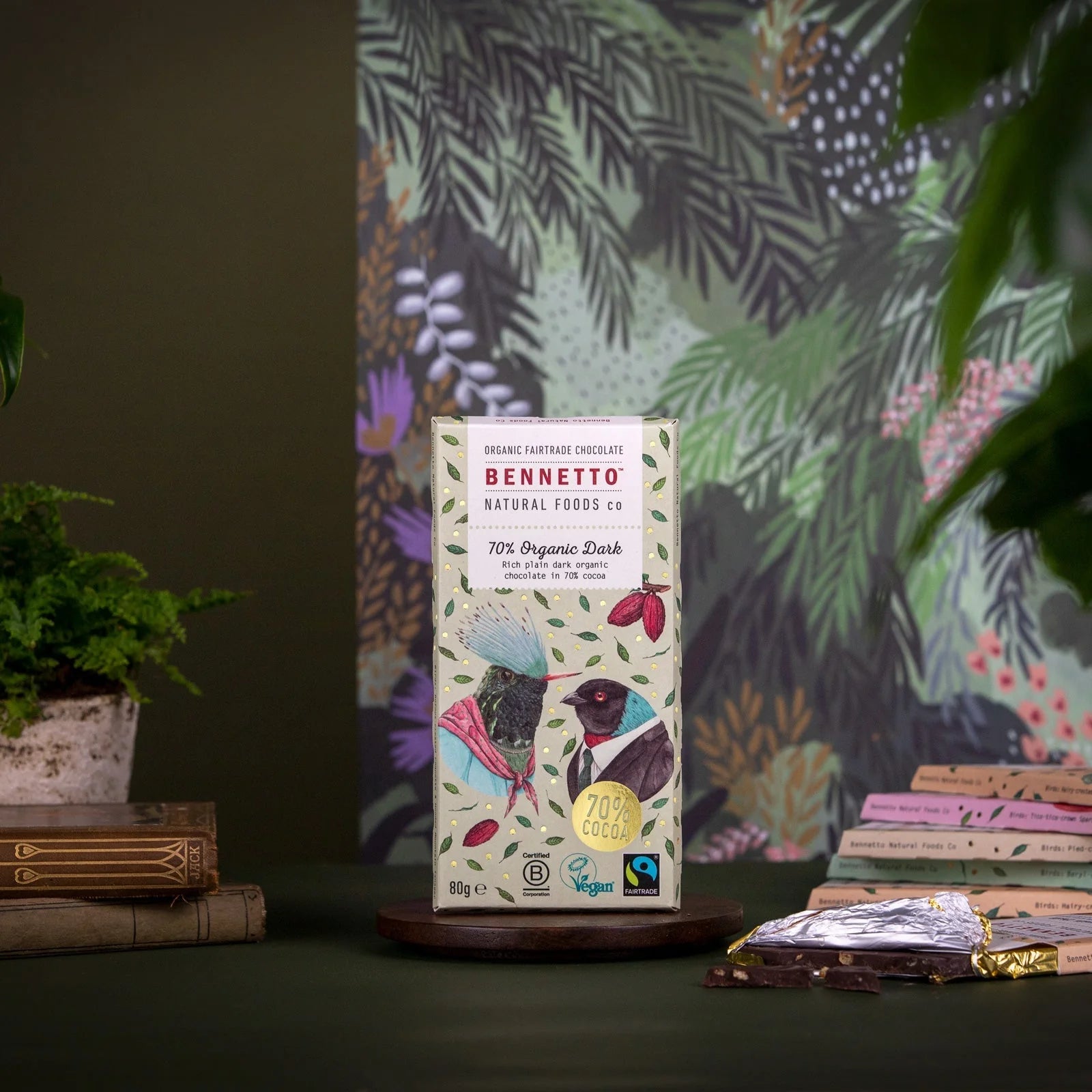 Bennetto, Organic Dark Chocolate, 80g - Healthy Snacks NZ