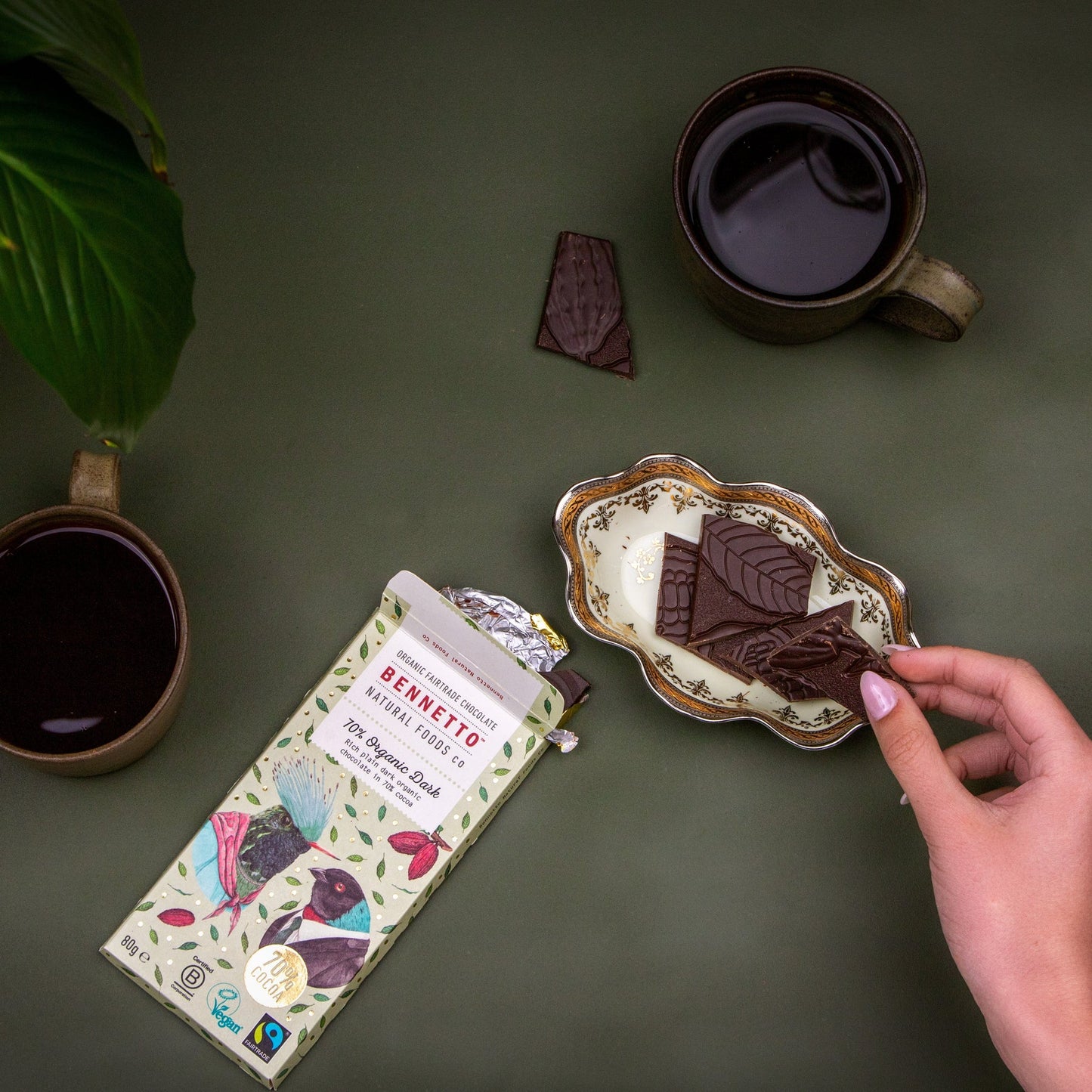 Bennetto, Organic Dark Chocolate, 80g - Healthy Snacks NZ