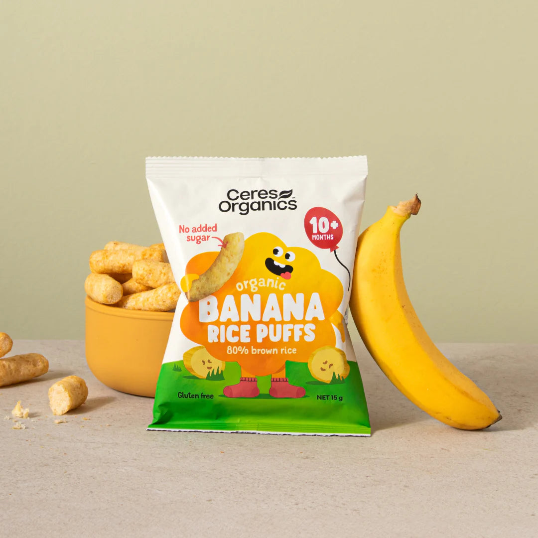 Ceres Organics, Organic Baby Rice Puffs, 15g - Healthy Snacks NZ