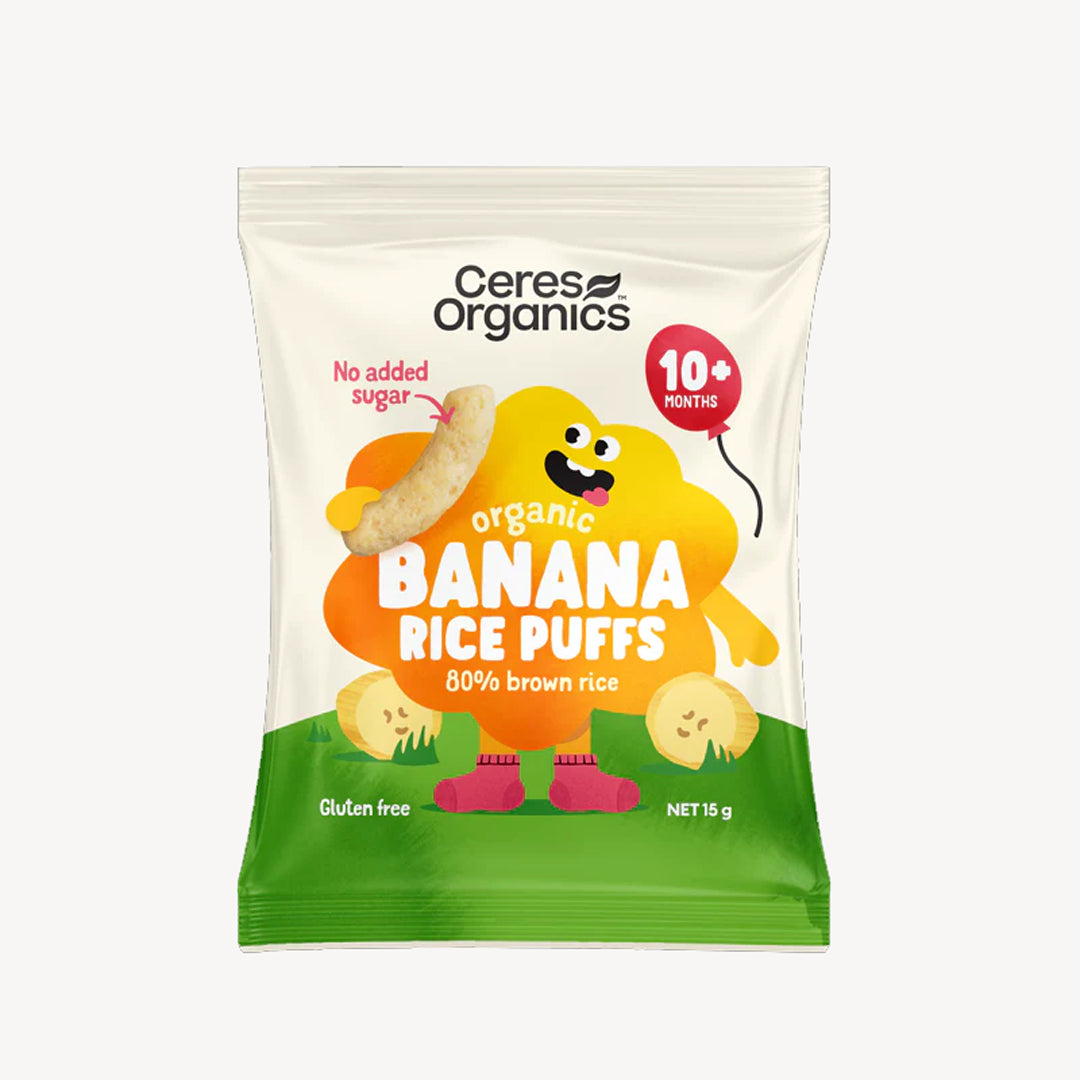 Ceres Organics, Organic Baby Rice Puffs, 15g - Healthy Snacks NZ