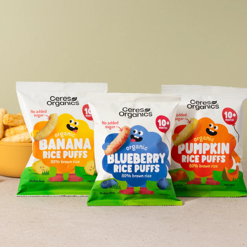 Ceres Organics, Organic Baby Rice Puffs, 15g - Healthy Snacks NZ